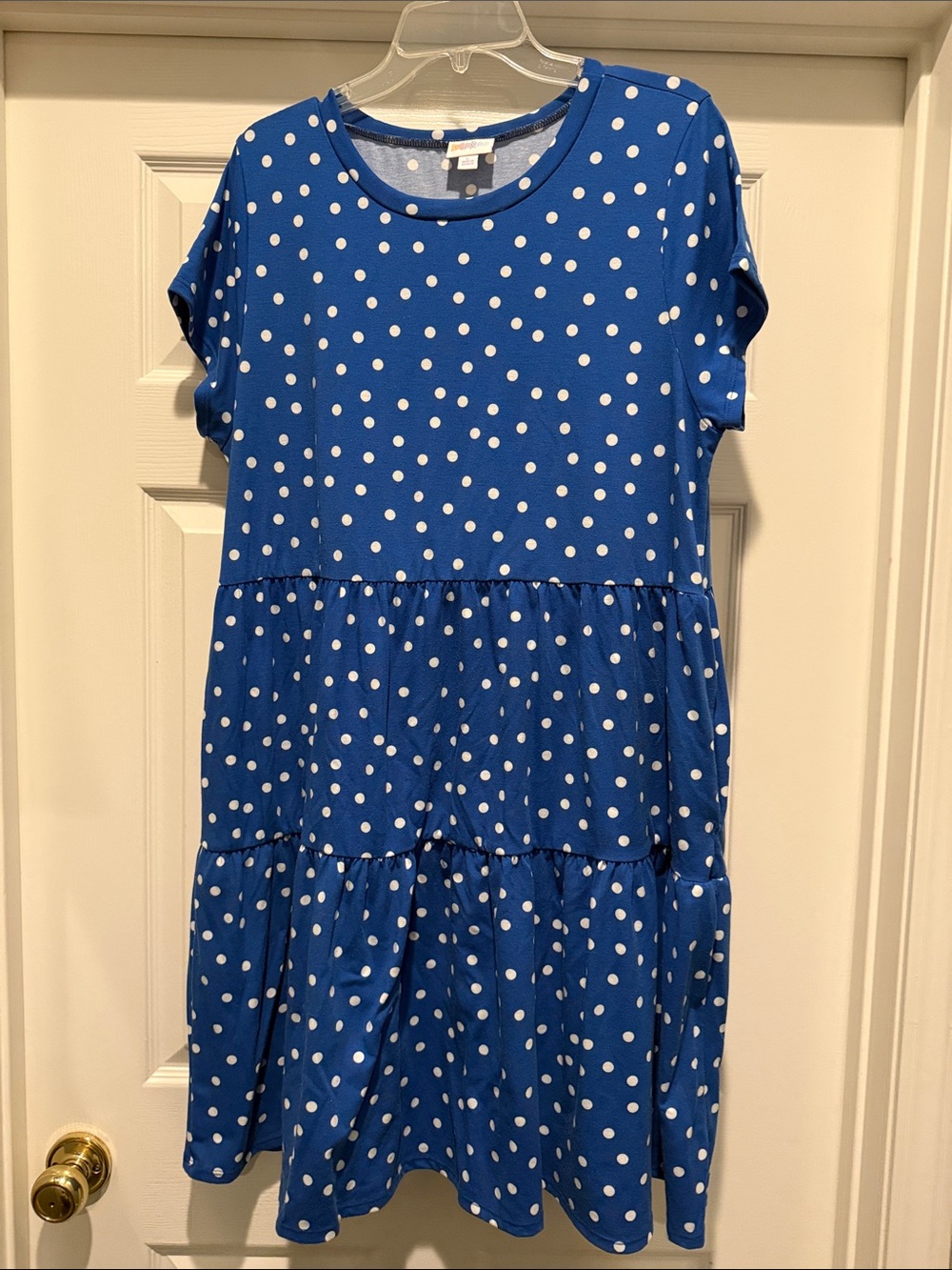 Women’s Large Lularoe Ariel Polka Dot Tiered Dress
